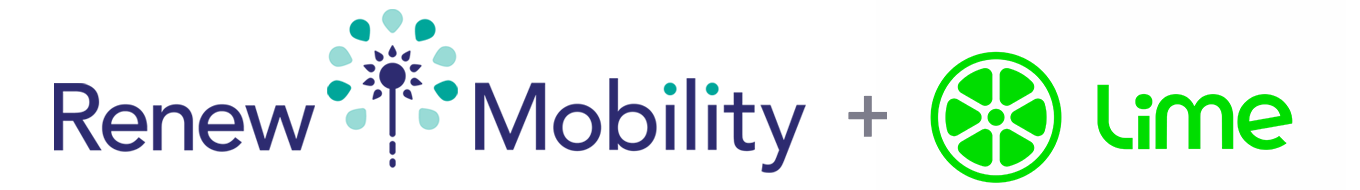 renew mobility and lime logos